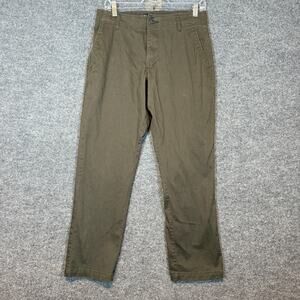 Lee Pants Mens 30x29 Green‎ Extreme Comfort MVP Relaxed Fit Chinos Stretch